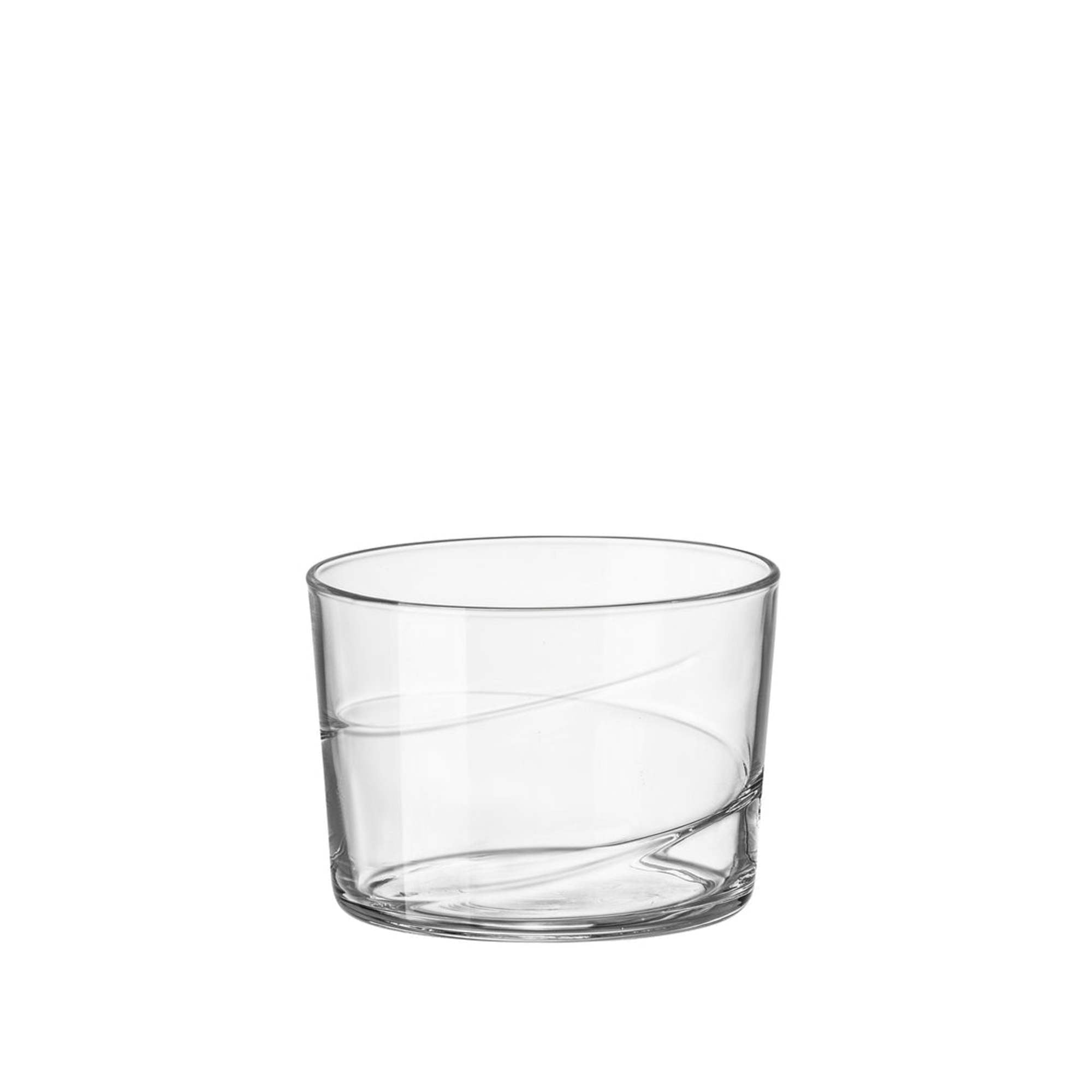 Bormioli Rocco Bodega Swirl Rum Glasses - Set of 12, 7.25 Oz. Spiral Design Tumblers with Secure Edge Technology for Enhanced Durability, Shock Resistant - Made in Italy, Dishwasher Safe