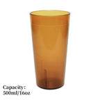 Clear Frosted Drinking Glasses,Reusable Drinking Cups, Large Capacity Beverages Cups,Amber Cold Drink Cups,Unbreakable Plastic Tumbler,for Birthday Party Picnic Buffet 16oz