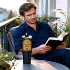 Liber Tea Tumbler 40oz with Handle and Straw, Patriotic Tea Vacuum Insulated Travel Gaming Cup, Gamer Gifts for Father''s Day - Cool Birthday Present for Him, Men & Daddy