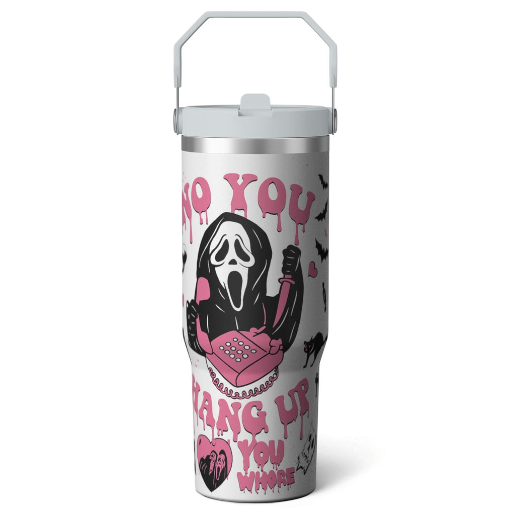 Herobuddy™ 1pc Halloween Bat 30oz Tumbler with Straw & Handle - Insulated - Reusable Stainless Steel Cup