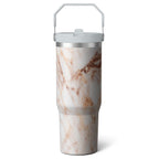 Herobuddy™ 1pc Bow 30oz Tumbler with Straw & Handle - Insulated Stainless - Reusable Stainless Steel Cup