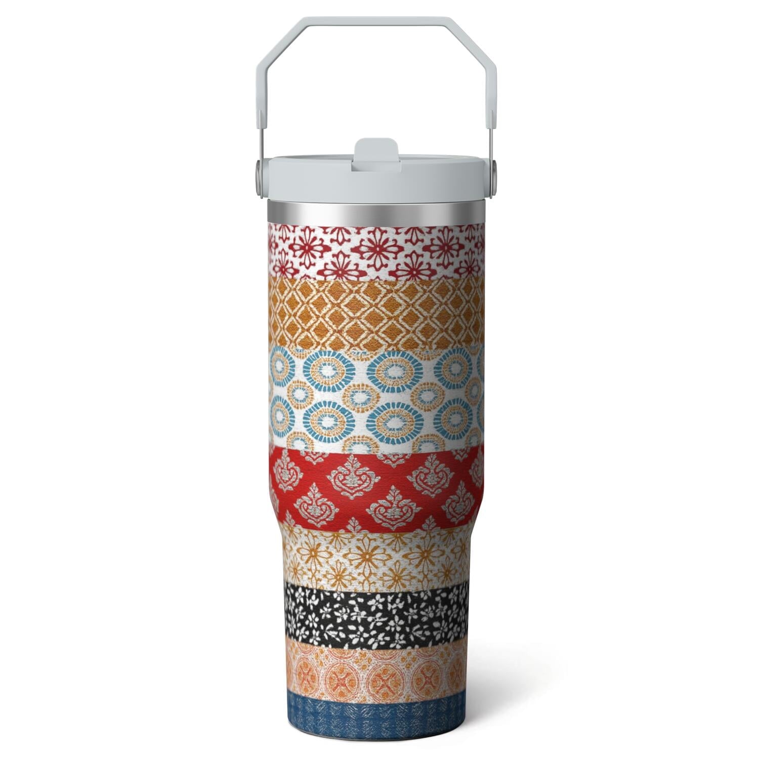Herobuddy™ 1pc shark 30oz Tumbler with Straw & Handle - Insulated Stainless - Reusable Stainless Steel Cup