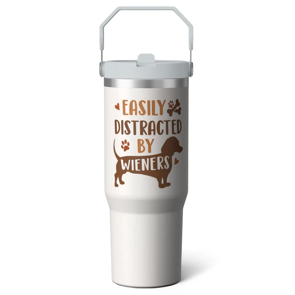 Herobuddy™ 1pc Bow 30oz Tumbler with Straw & Handle - Insulated Stainless - Reusable Stainless Steel Cup