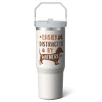 Herobuddy™ 1pc Bow 30oz Tumbler with Straw & Handle - Insulated Stainless - Reusable Stainless Steel Cup