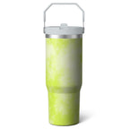 Herobuddy™ 1pc Blue bow 30oz Tumbler with Straw & Handle - Insulated - Reusable Stainless Steel Cup