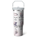 Herobuddy™ 1pc cherry 30oz Tumbler with Straw & Handle - Insulated Stainless - Reusable Stainless Steel Cup