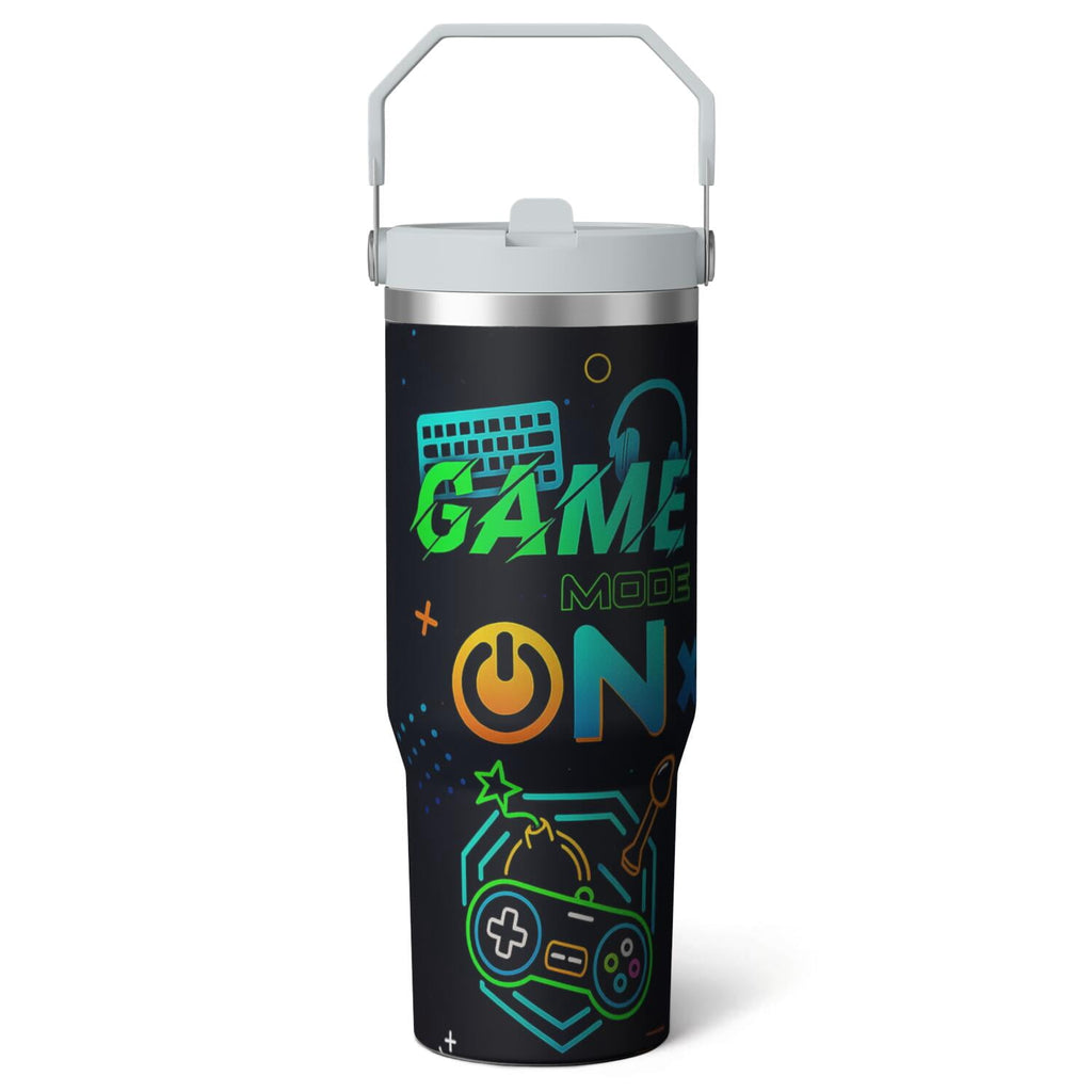 Herobuddy™ 1pc Capibara 30oz Tumbler with Straw & Handle - Insulated Stainless - Reusable Stainless Steel Cup