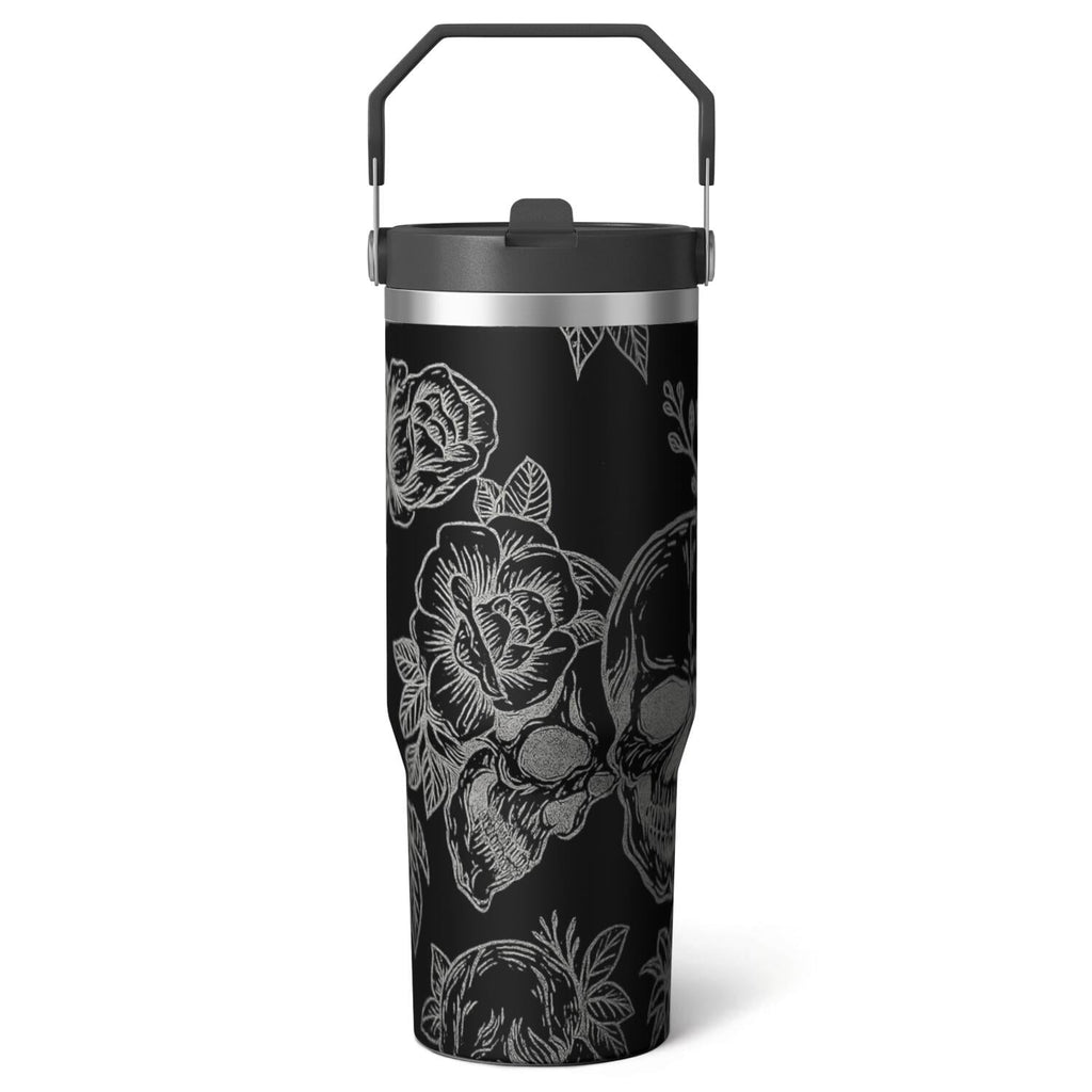 Herobuddy™ 1pc cherry 30oz Tumbler with Straw & Handle - Insulated Stainless - Reusable Stainless Steel Cup