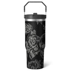 Herobuddy™ 1pc cherry 30oz Tumbler with Straw & Handle - Insulated Stainless - Reusable Stainless Steel Cup