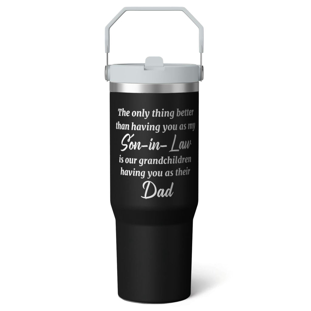 Herobuddy™ 1pc Capibara 30oz Tumbler with Straw & Handle - Insulated Stainless - Reusable Stainless Steel Cup
