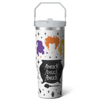 Herobuddy™ 1pc Halloween Bat 30oz Tumbler with Straw & Handle - Insulated - Reusable Stainless Steel Cup