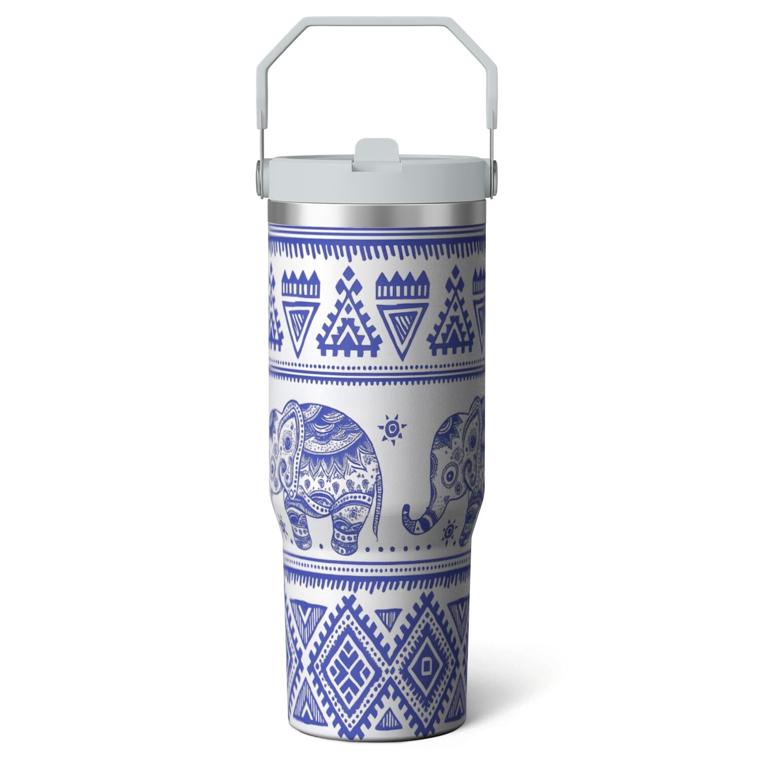 Herobuddy™ 1pc Hummingbird 30oz Tumbler with Straw & Handle - Insulated Stainless - Reusable Stainless Steel Cup