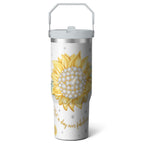 Herobuddy™ 1pc Capibara 30oz Tumbler with Straw & Handle - Insulated Stainless - Reusable Stainless Steel Cup