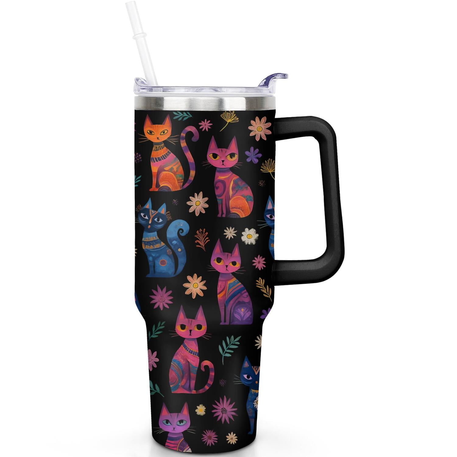 Herobuddy™ 1pc Goose 40oz Tumbler with Straw & Handle - Insulated Stainless - Reusable Stainless Steel Cup