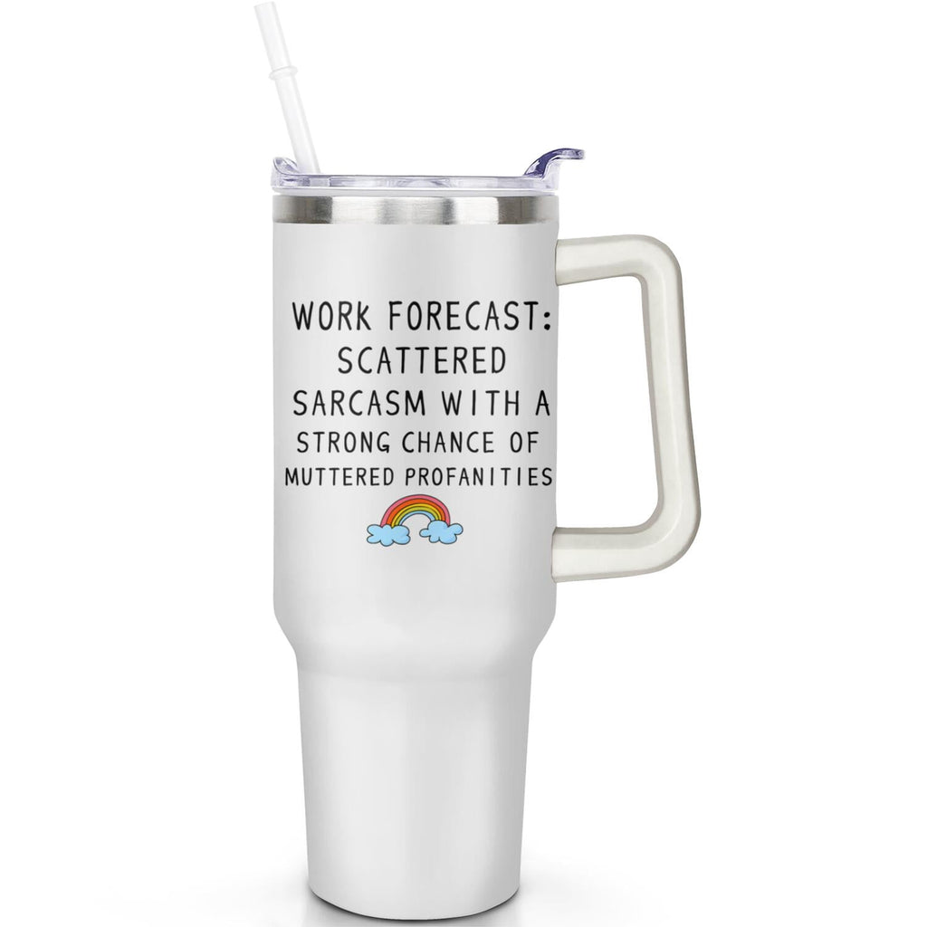 Herobuddy™ 1pc daisy 40oz Tumbler with Straw & Handle - Insulated Stainless - Reusable Stainless Steel Cup