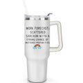 Herobuddy™ 1pc daisy 40oz Tumbler with Straw & Handle - Insulated Stainless - Reusable Stainless Steel Cup