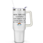 Herobuddy™ 1pc daisy 40oz Tumbler with Straw & Handle - Insulated Stainless - Reusable Stainless Steel Cup