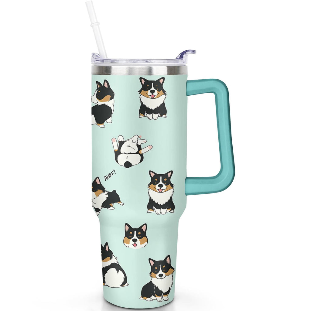 Herobuddy™ 1pc Goose 40oz Tumbler with Straw & Handle - Insulated Stainless - Reusable Stainless Steel Cup