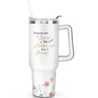 Herobuddy™ 1pc cherry 40oz Tumbler with Straw & Handle - Insulated Stainless - Reusable Stainless Steel Cup