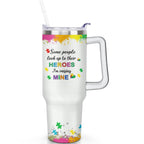 Herobuddy™ 1pc cherry 40oz Tumbler with Straw & Handle - Insulated Stainless - Reusable Stainless Steel Cup
