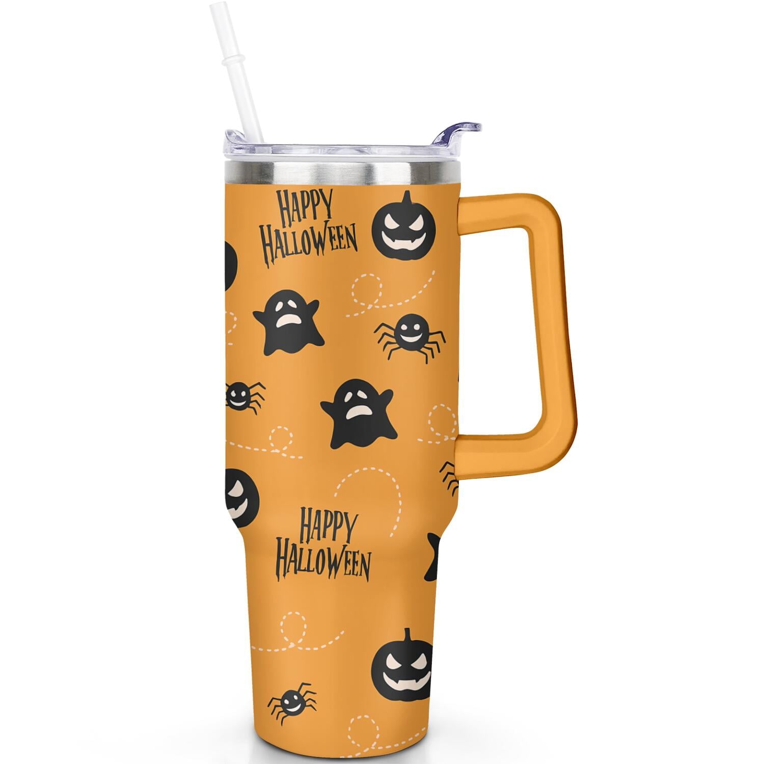 Herobuddy™ 1pc Paw prints 40oz Tumbler with Straw & Handle - Insulated - Reusable Stainless Steel Cup