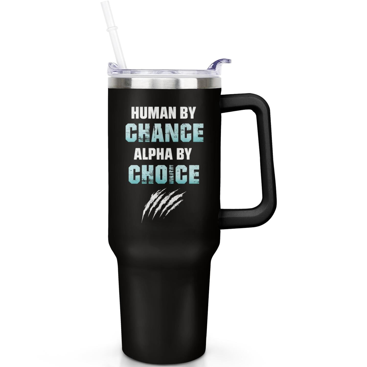 Herobuddy™ 1pc cherry 40oz Tumbler with Straw & Handle - Insulated Stainless - Reusable Stainless Steel Cup