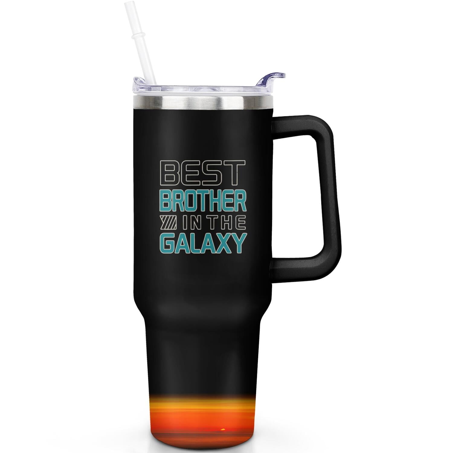Herobuddy™ 1pc cherry 40oz Tumbler with Straw & Handle - Insulated Stainless - Reusable Stainless Steel Cup