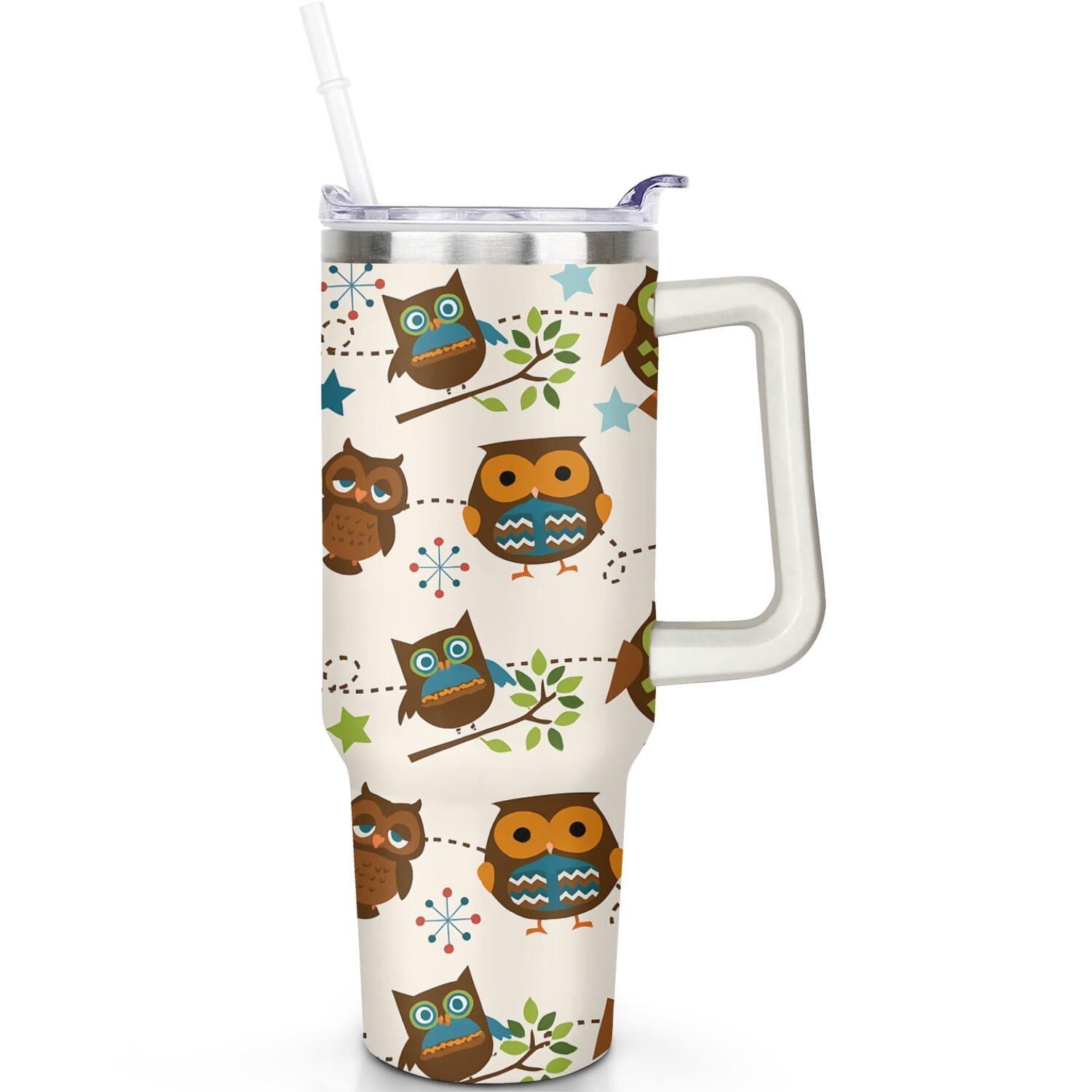 Herobuddy™ 1pc Paw prints 40oz Tumbler with Straw & Handle - Insulated - Reusable Stainless Steel Cup