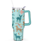 Herobuddy™ 1pc Goose 40oz Tumbler with Straw & Handle - Insulated Stainless - Reusable Stainless Steel Cup