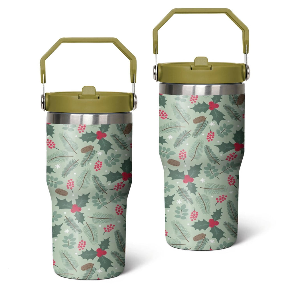 Herobuddy™ 20 Oz Tumbler Christmas Tree Gift Tumbler with Lid and Straw - Reusable Stainless Steel Cup