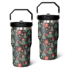 Herobuddy™ 20 Oz Tumbler Christmas Tree Gift Tumbler with Lid and Straw - Reusable Stainless Steel Cup