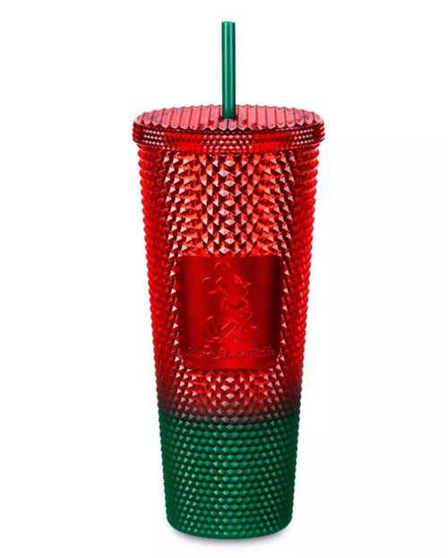 2022 Disney Park 50th Anniversary Christmas Mickey Studded Starbucks Tumbler Cup