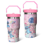 Herobuddy™ 20oz Cartoon Movie Stainless Steel Tumbler with Lid and Straw,Spill Proof - Reusable Stainless Steel Cup