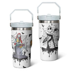 Herobuddy™ 20oz Halloween Nightmare Before Stainless Steel Tumbler with Lid and Straw,Spill - Reusable Stainless Steel Cup