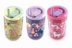 Ello 12 Oz Animal Princess & Unicorn Spill Proof PlasticTumbler Glasses (set of 3)