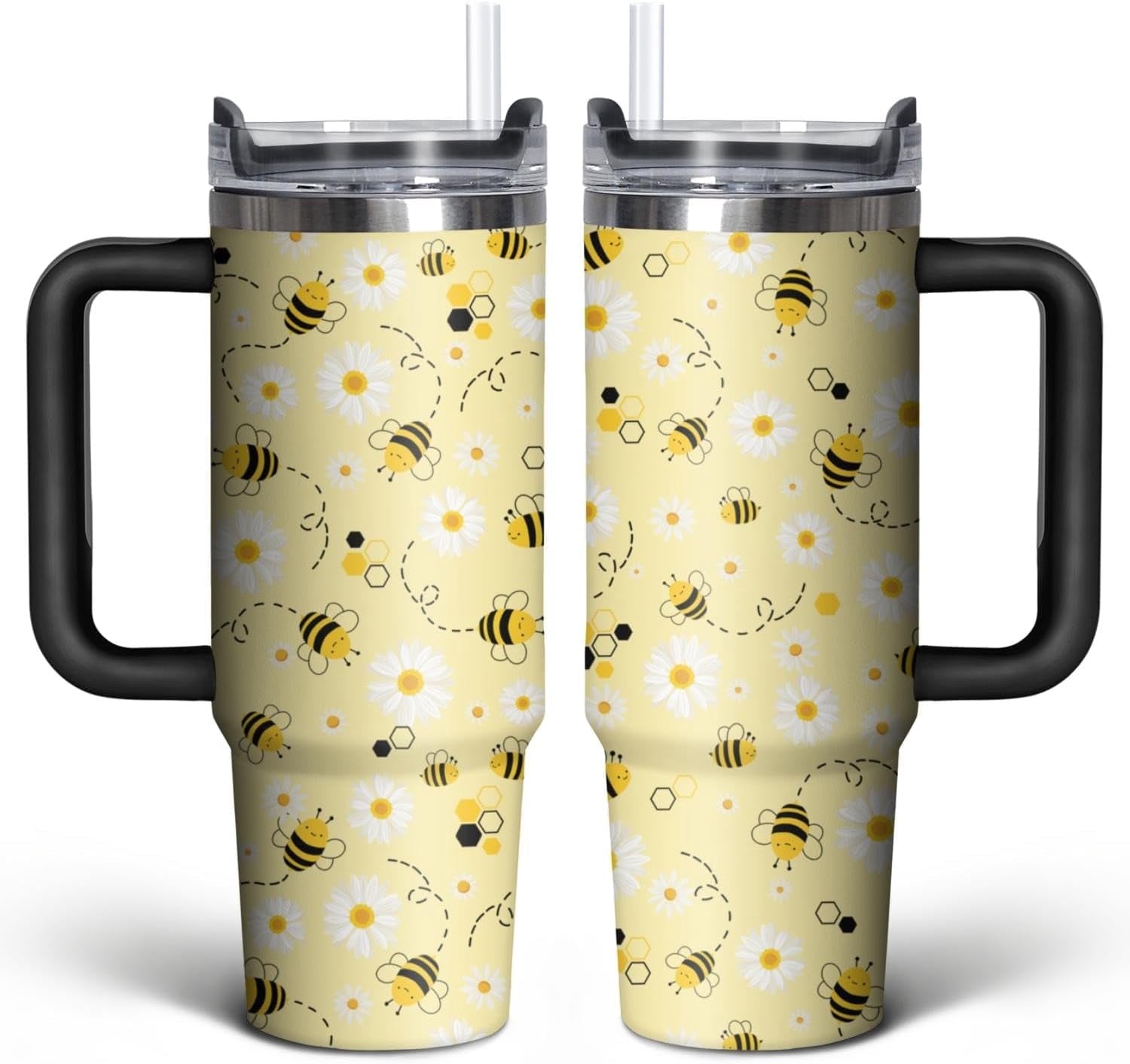 Herobuddy™ Football Lover Gift 30 oz Flip Straw Tumbler with Top Handle - Insulated Travel Tumbler Cup