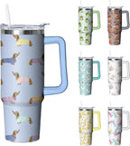 Herobuddy™ 30 oz Duck Tumbler with Handle and Straw, Insulated Stainless Steel - Insulated Travel Coffee Mug