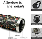 Herobuddy™ 30 oz Purple Butterfly Tumbler with Handle and Filp Straw, Stainless - Reusable Stainless Steel Cup