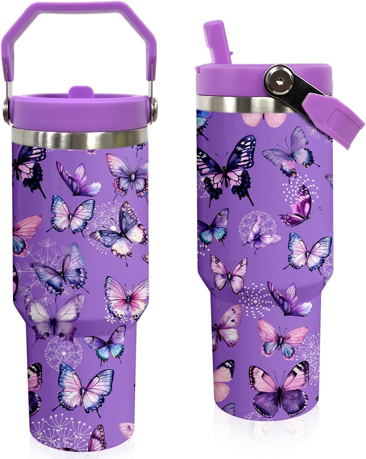 Herobuddy™ Elephant Mug 30 oz Tumbler with Handle Flip Straw Leak Proof - Insulated Travel Coffee Mug