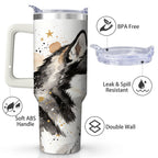 Husky Love Design Stainless Steel Tumbler, 40oz