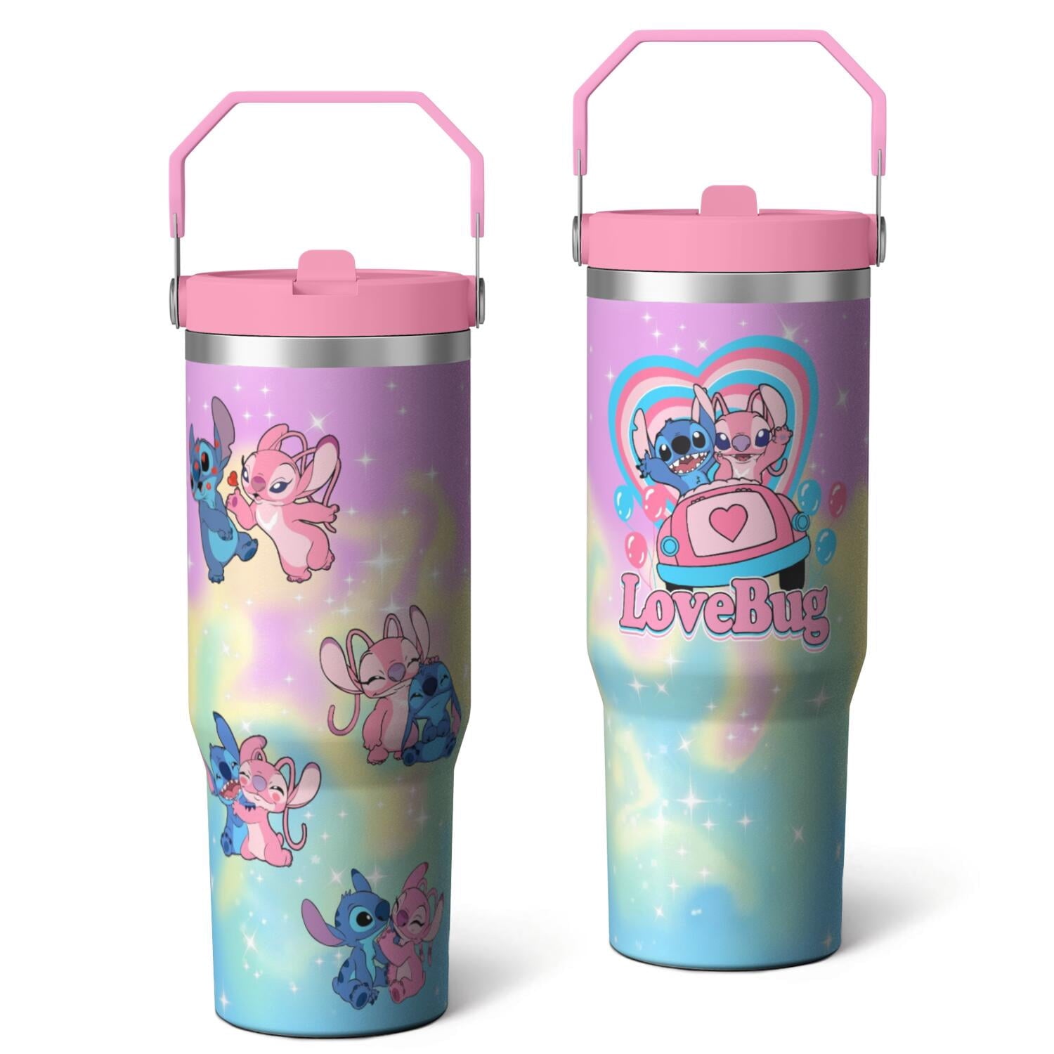 Herobuddy™ 30oz Cartoon Movie Stainless Steel Tumbler with Lid and Straw,Spill Proof - Reusable Stainless Steel Cup
