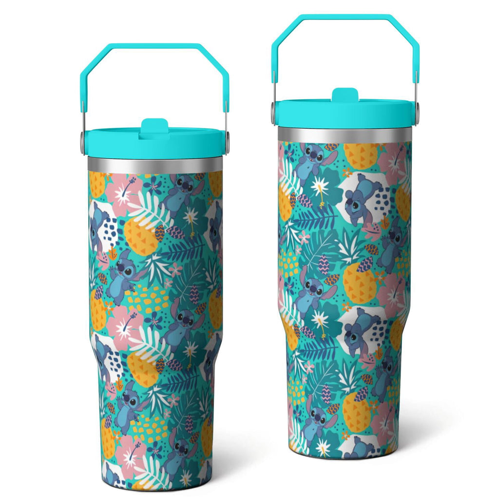 Herobuddy™ 30oz Cartoon Movie Stainless Steel Tumbler with Lid and Straw,Spill Proof - Reusable Stainless Steel Cup