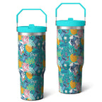 Herobuddy™ 30oz Cartoon Movie Stainless Steel Tumbler with Lid and Straw,Spill Proof - Reusable Stainless Steel Cup