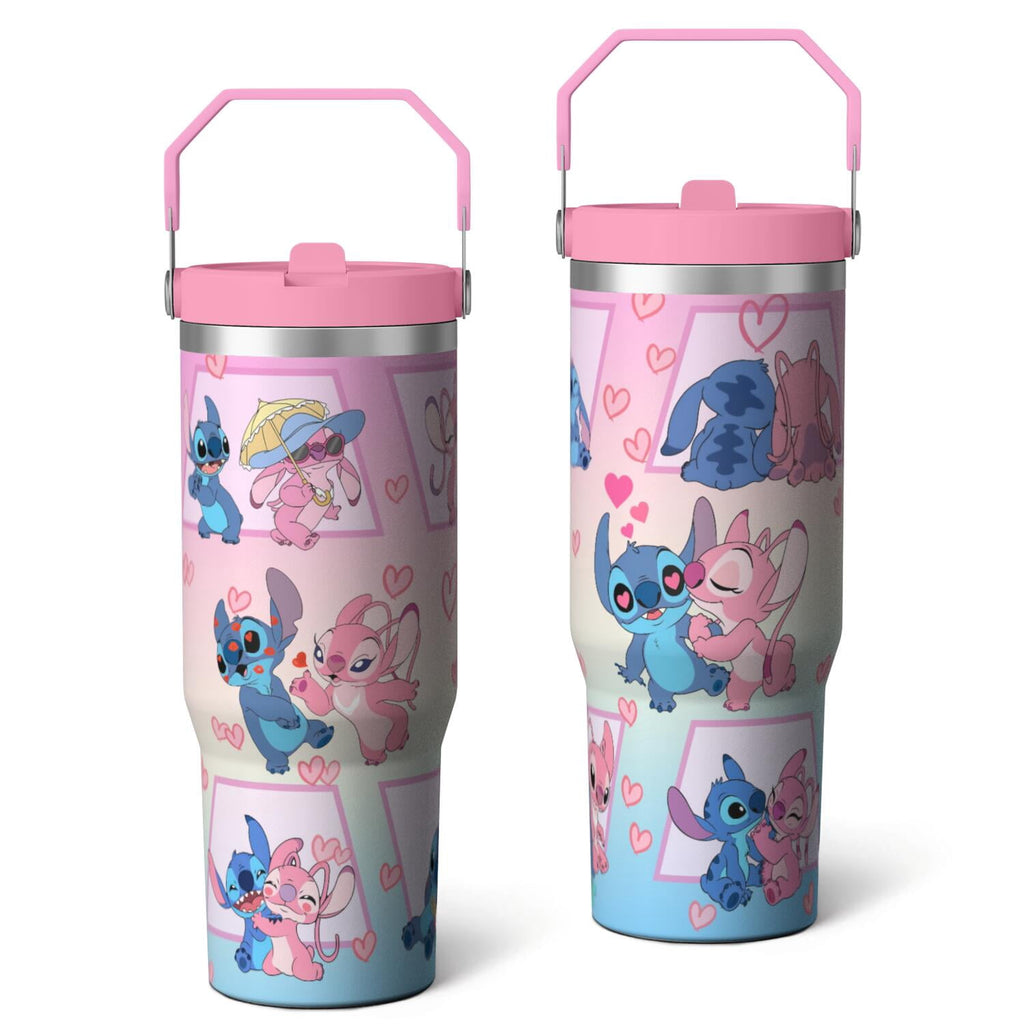 Herobuddy™ 30oz Cartoon Movie Stainless Steel Tumbler with Lid and Straw,Spill Proof - Reusable Stainless Steel Cup
