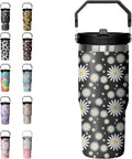 Herobuddy™ 30oz Tie Dye Print Tumbler with Handle Flip Straw Tie Dye - Insulated Travel Coffee Mug
