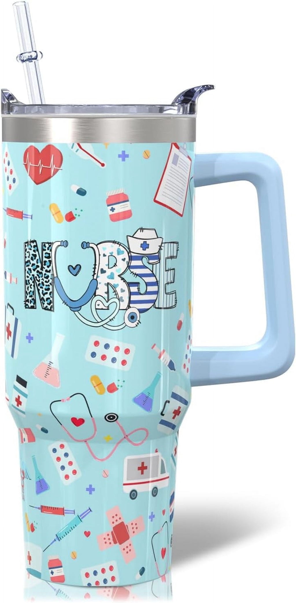 Herobuddy™ 30oz Stainless Steel Sea Turtle Tumbler with Lid and Straw - Reusable Stainless Steel Cup