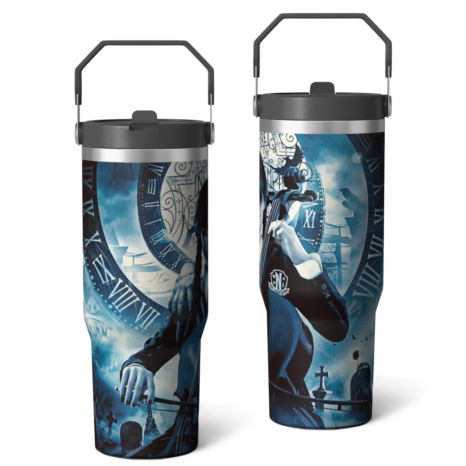Herobuddy™ 30oz Wednesday Girl Stainless Steel Tumbler with Lid and Straw,Wednesday Stuff - Reusable Stainless Steel Cup
