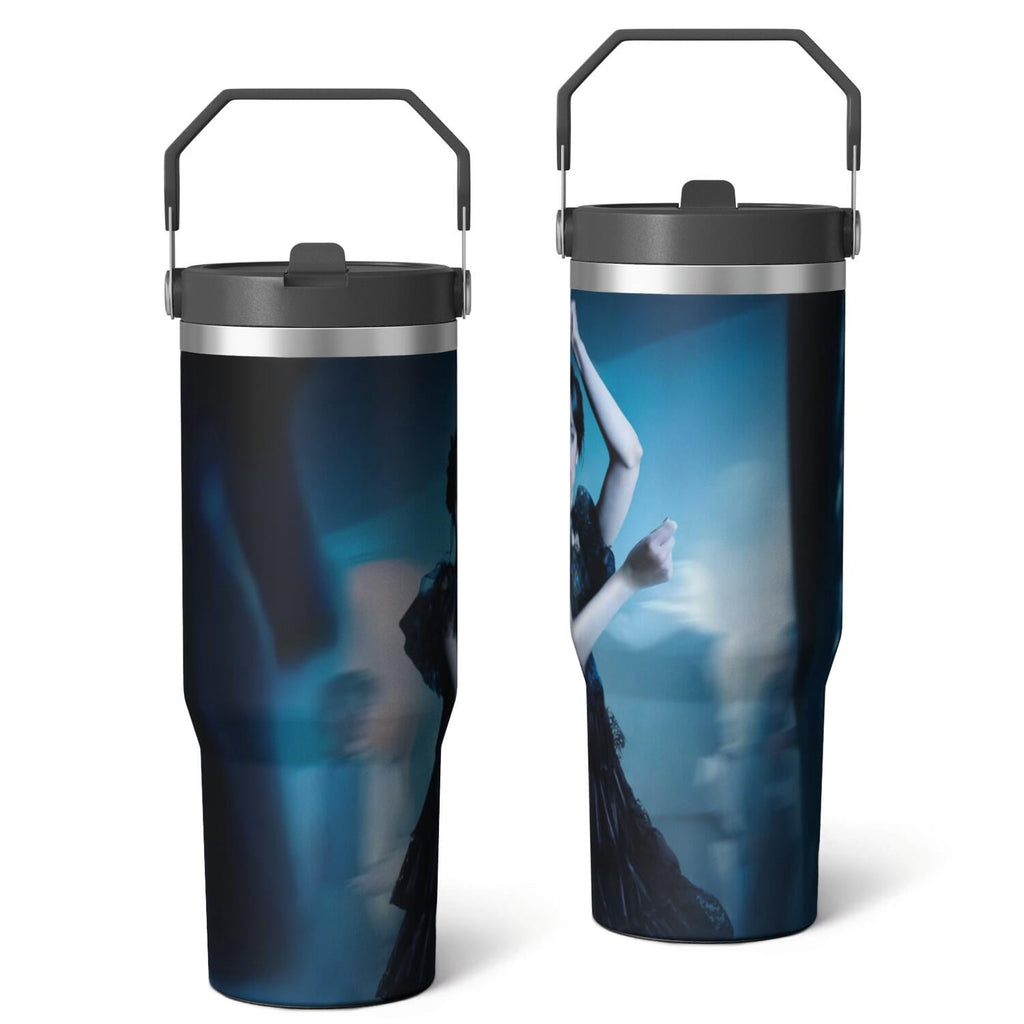Herobuddy™ 30oz Wednesday Girl Stainless Steel Tumbler with Lid and Straw,Wednesday Stuff - Reusable Stainless Steel Cup
