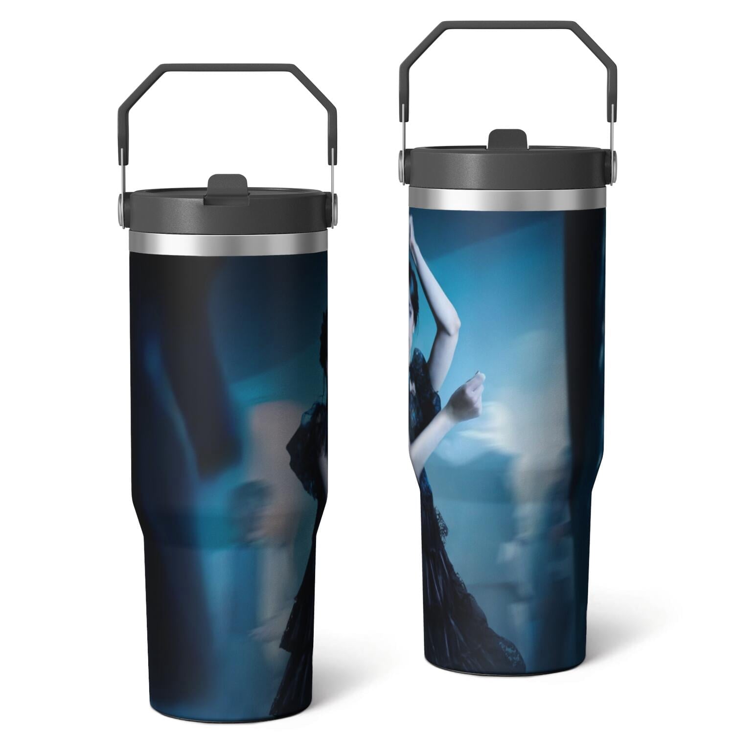 Herobuddy™ 30oz Wednesday Girl Stainless Steel Tumbler with Lid and Straw,Wednesday Stuff - Reusable Stainless Steel Cup