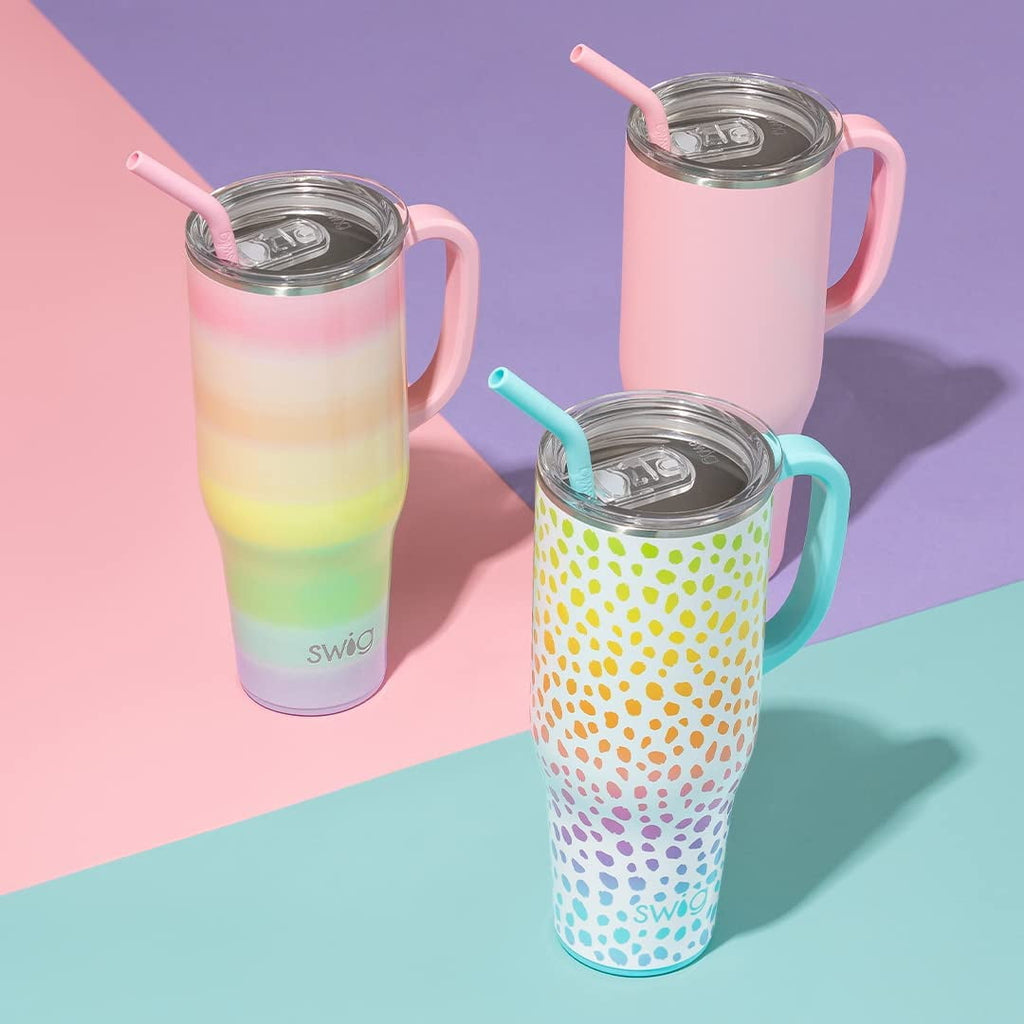 Swig Life 40oz Mega Mug | Insulated Stainless Steel Tumbler with Handle | Over The Rainbow